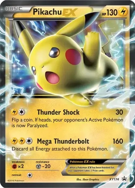 Carte Pokémon Pikachu-EX #XY174 — Jumbo