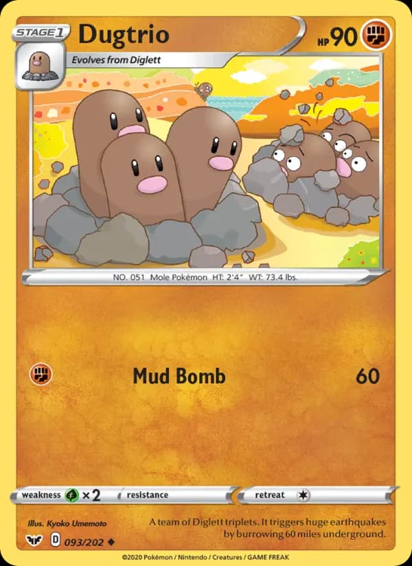 Dugtrio #93 — Sword & Shield
