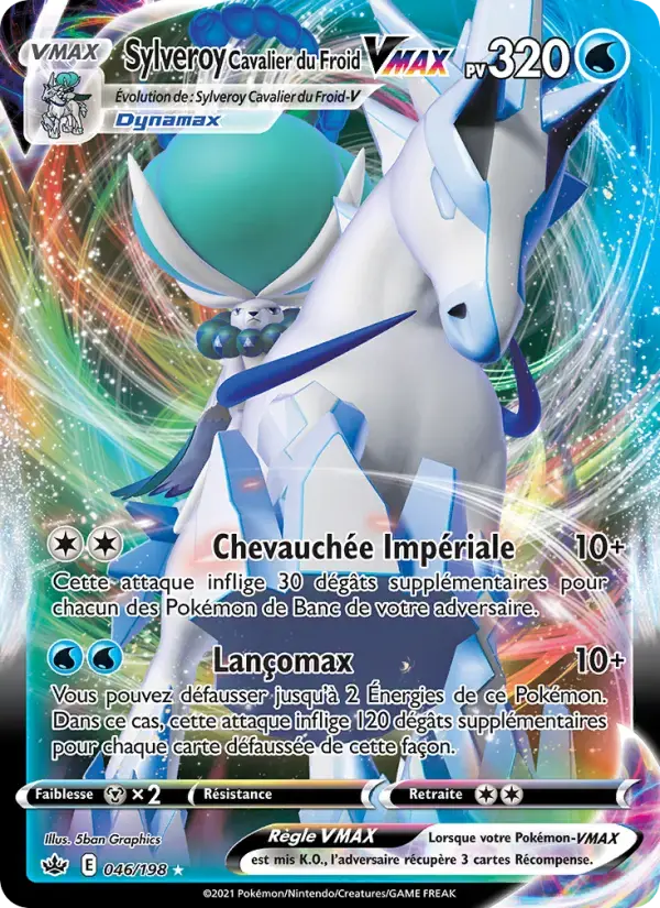 Carte Pokémon Sylveroy Cavalier du Froid VMAX #46 — Règne de Glace