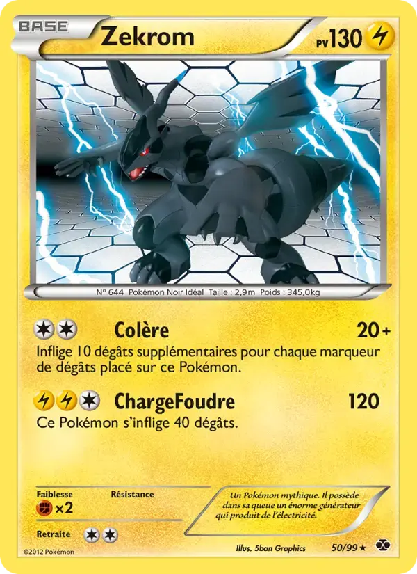 Carte Pokémon Zekrom #50 — Destinées Futures