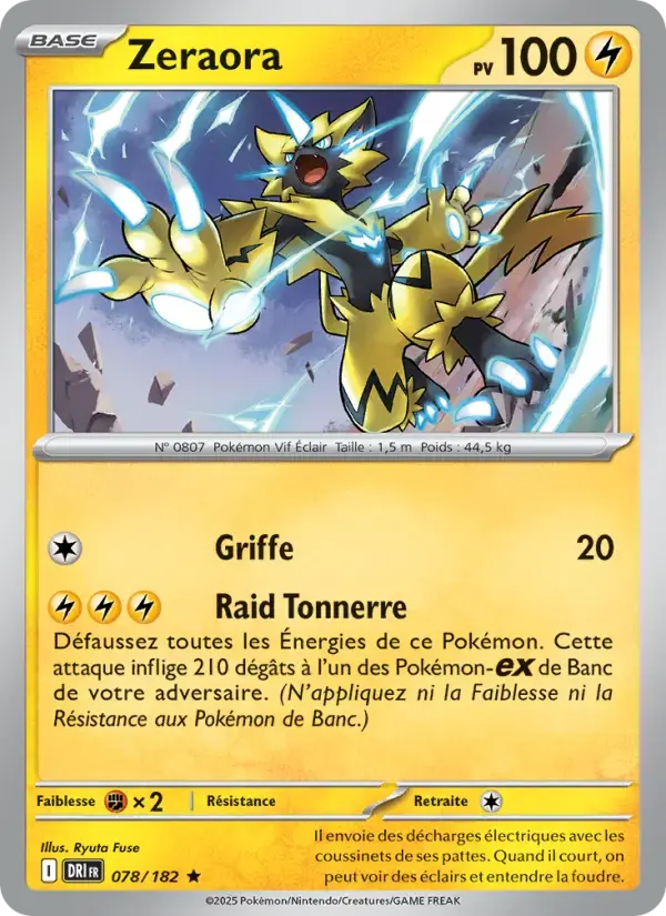 Carte Pokémon Zeraora #078 — Rivalités Destinées