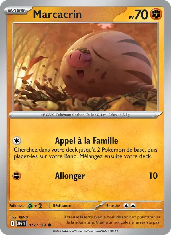 Carte Pokémon Marcacrin #077 — Aventures Ensemble