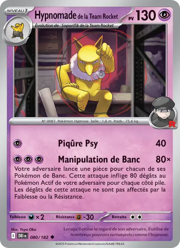 Carte Pokémon Hypnomade de la Team Rocket #080 — Rivalités Destinées