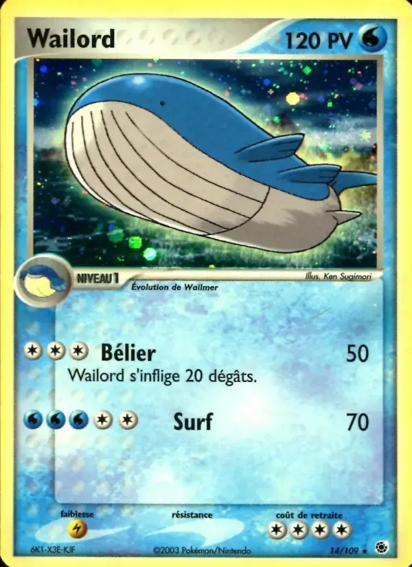 Carte Pokémon Wailord #14 — Rubis & Saphir