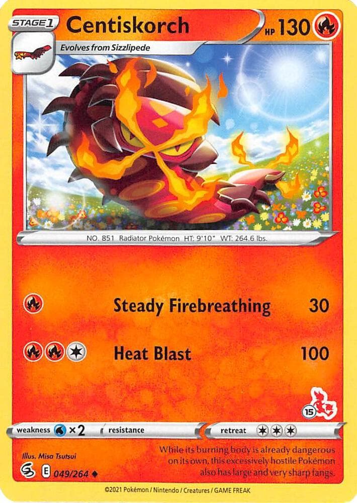 Centiskorch #049 Stamp V2 — Fusion Strike