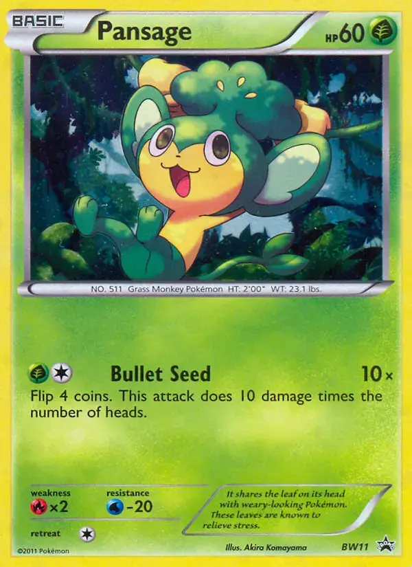 Pansage #BW11 — Black & White Promos