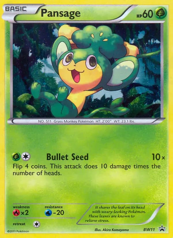 Pansage #BW11 — Black & White Promos