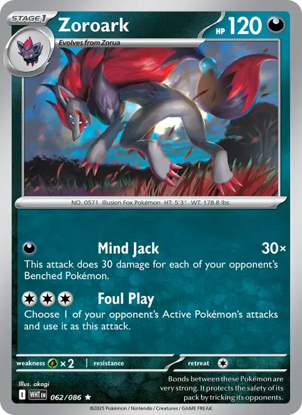 Zoroark #062 — White Flare