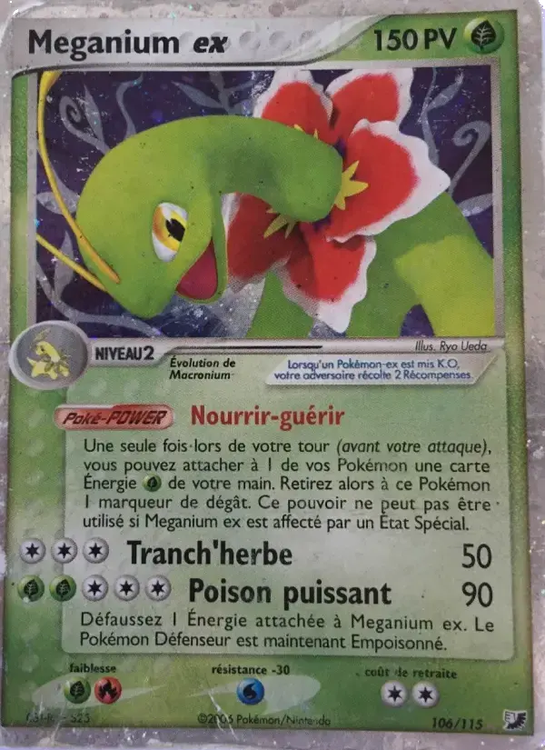 Carte Pokémon Meganium ex #106 — Forces Cachées
