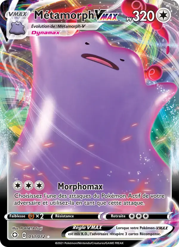 Carte Pokémon Métamorph VMAX #51 — Destinées Radieuses