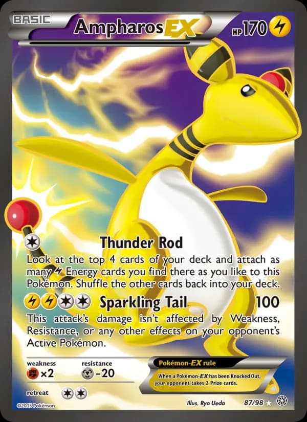Ampharos EX #87 — Ancient Origins