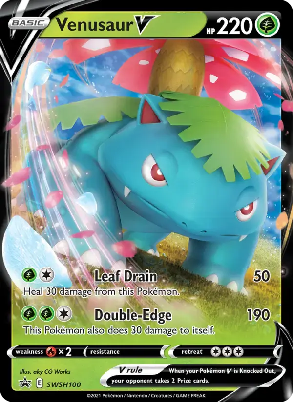Venusaur V #SWSH100 — Sword & Shield Promos