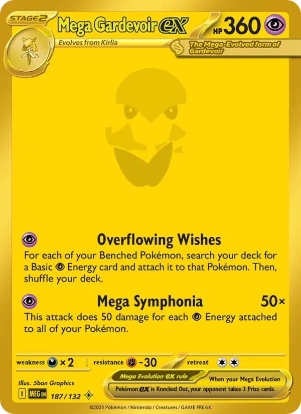 Carte Pokémon Méga-Gardevoir-ex #187 — Méga-Évolution