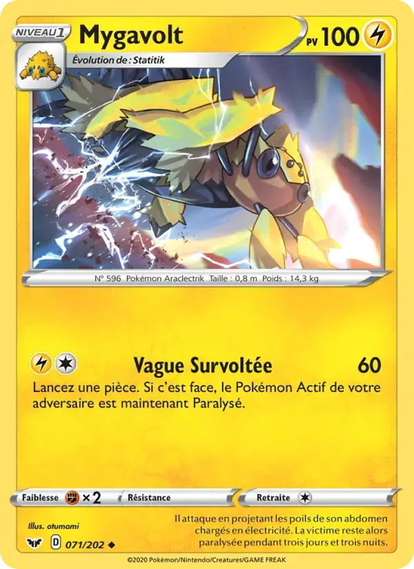 Carte Pokémon Mygavolt #71 — Épée et Bouclier