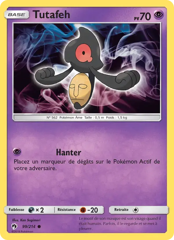 Carte Pokémon Tutafeh #99 — Tonnerre Perdu