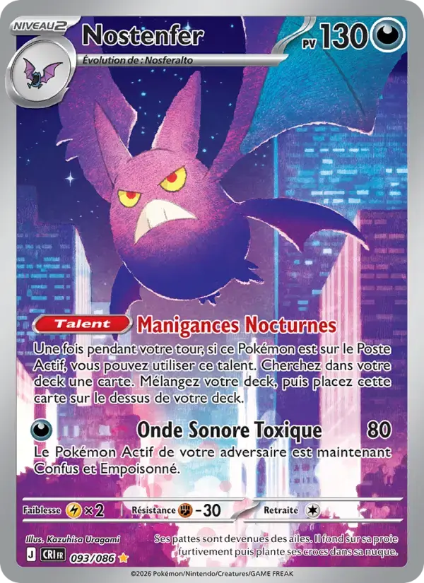 Carte Pokémon Nostenfer #093 — Chaos Ascendant