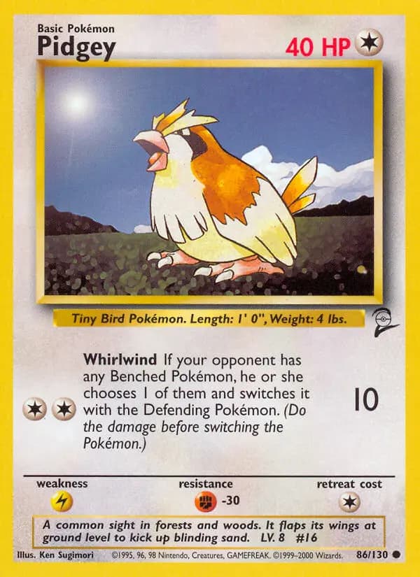 Pidgey #86 — Base Set 2