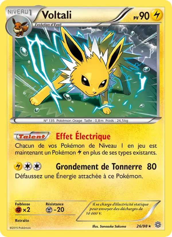 Carte Pokémon Voltali #26 — Origines Antiques