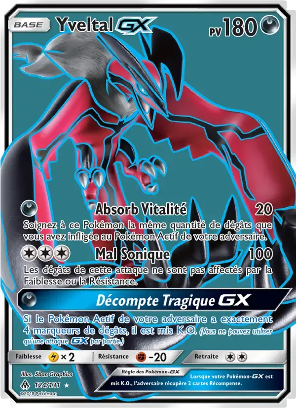 Carte Pokémon Yveltal GX #124 — Lumière Interdite