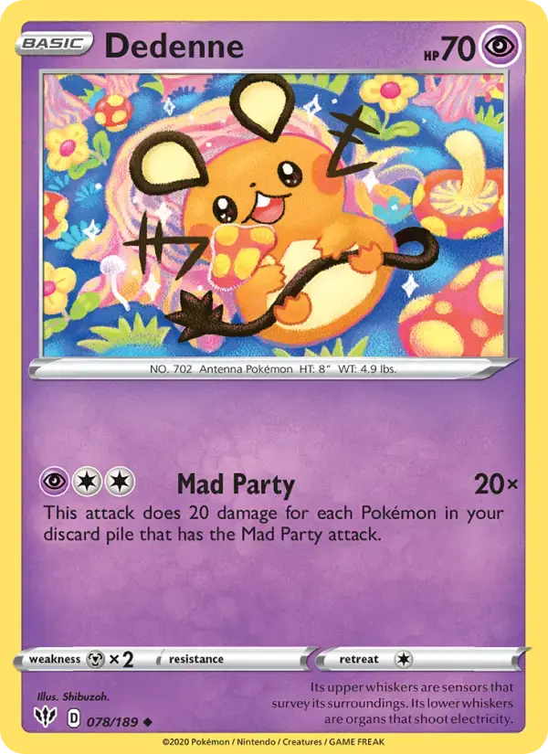 Dedenne #78 — Darkness Ablaze