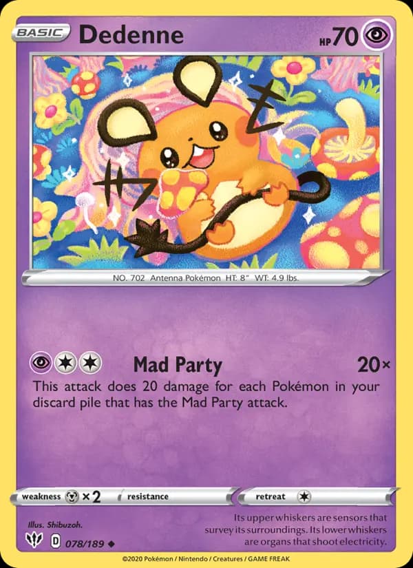 Dedenne #78 — Darkness Ablaze