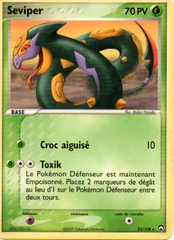 Carte Pokémon Seviper #23 — Gardiens du Pouvoir
