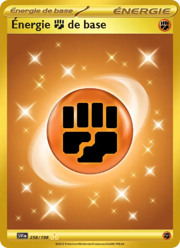 Carte Pokémon Énergie Fighting de base #258 — Écarlate et Violet