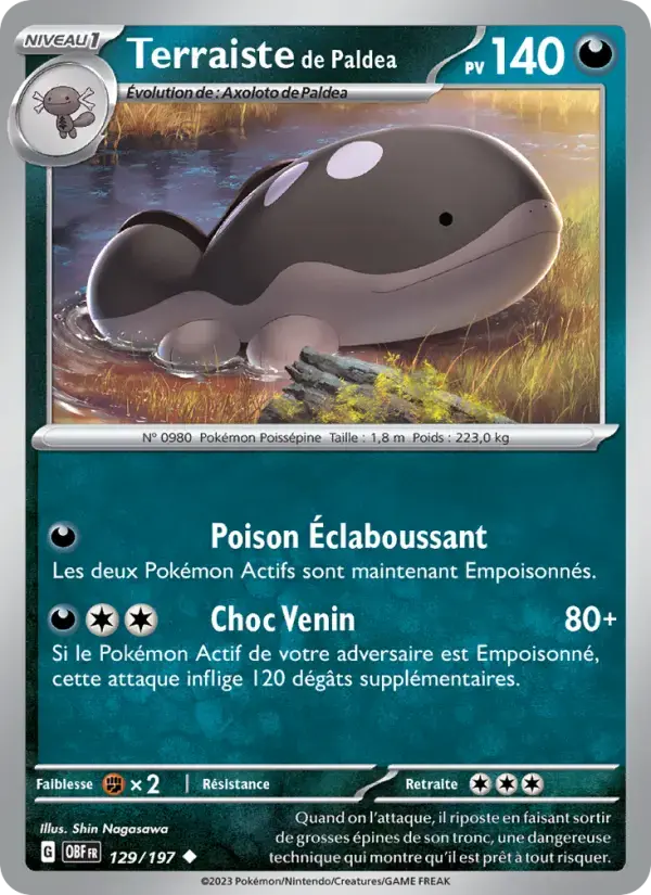 Carte Pokémon Terraiste de Paldea #129 — Flammes Obsidiennes