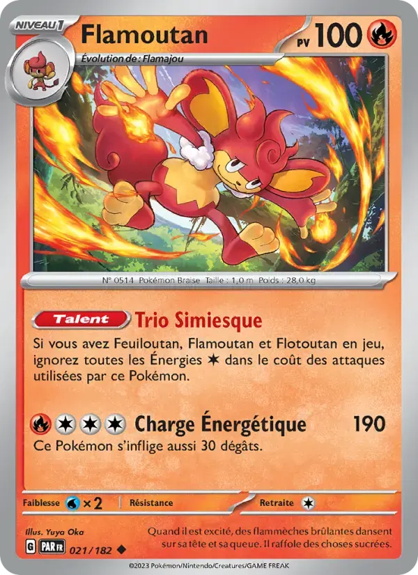 Carte Pokémon Flamoutan #021 — Faille Paradoxe