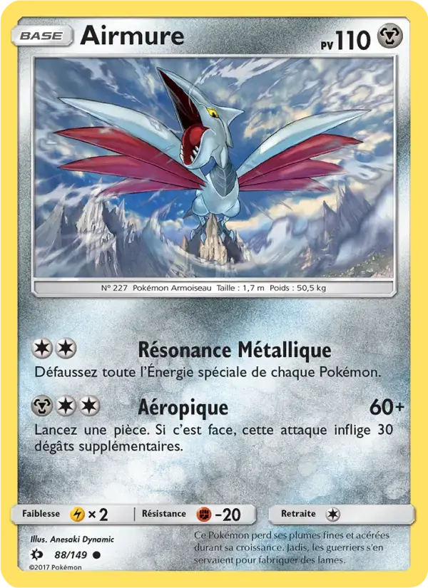 Carte Pokémon Airmure #88 — Soleil et Lune