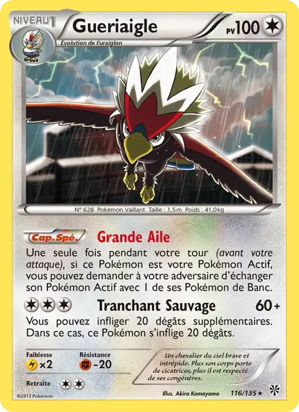 Carte Pokémon Gueriaigle #116 — Tempête Plasma