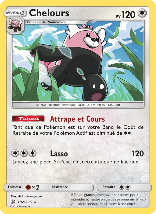 Carte Pokémon Chelours #182 — Éclipse Cosmique