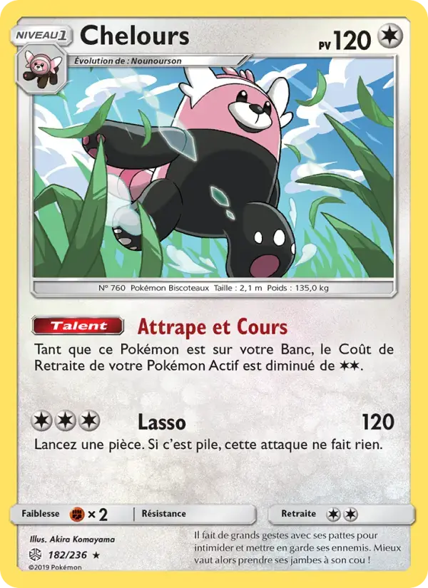 Carte Pokémon Chelours #182 — Éclipse Cosmique