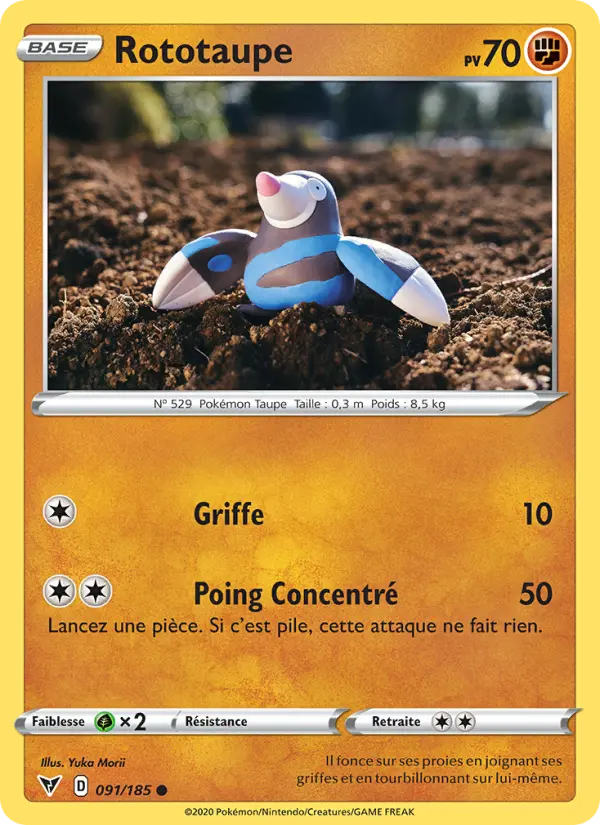 Carte Pokémon Rototaupe #91 — Voltage Éclatant