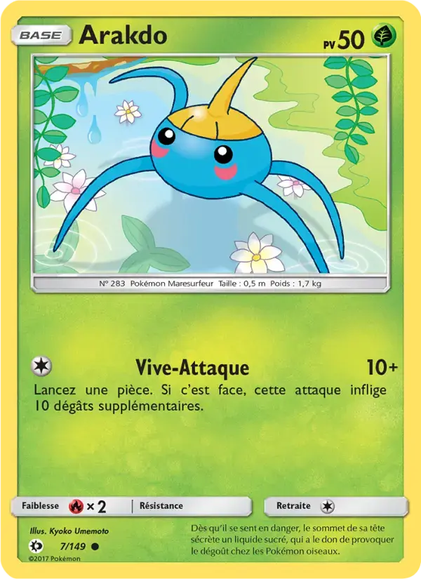 Carte Pokémon Arakdo #7 — Soleil et Lune