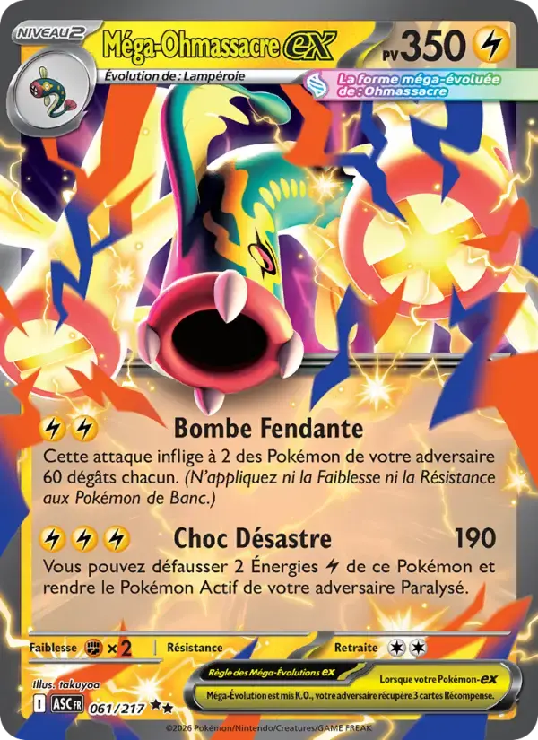 Carte Pokémon Méga-Ohmassacre-ex #061 — Héros Transcendants
