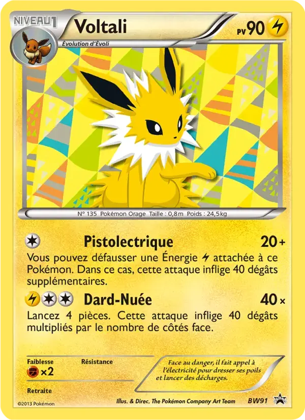 Carte Pokémon Voltali #BW91 — Promos Noir et Blanc