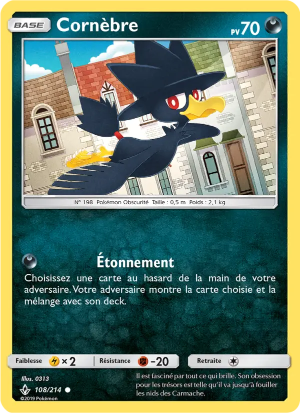 Carte Pokémon Cornèbre #108 — Alliance Infaillible