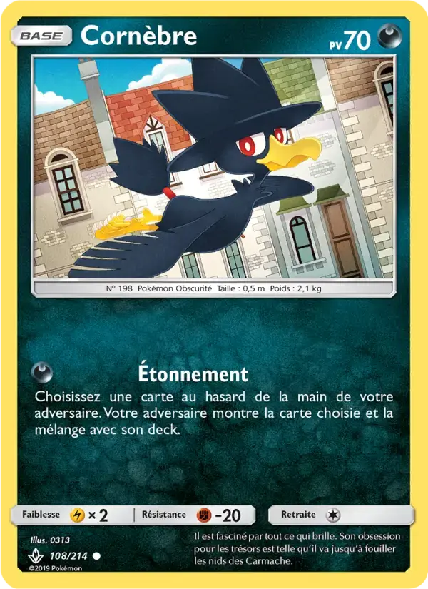 Carte Pokémon Cornèbre #108 — Alliance Infaillible