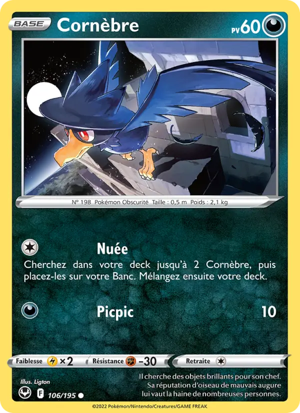 Carte Pokémon Cornèbre #106 — Tempête Argentée