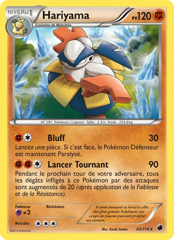 Carte Pokémon Hariyama #63 — Glaciation Plasma