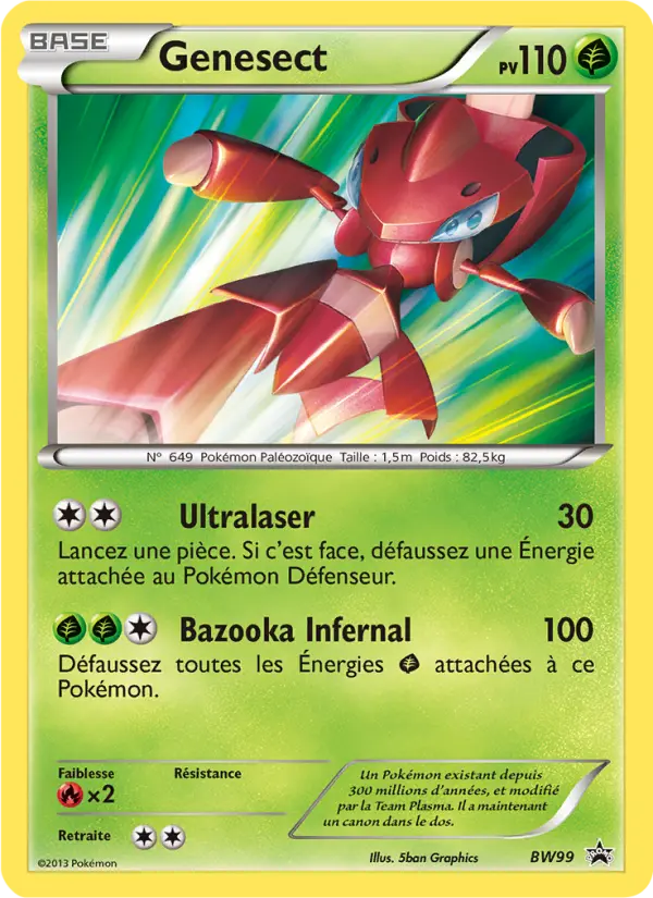 Carte Pokémon Genesect #BW99 — Promos Noir et Blanc