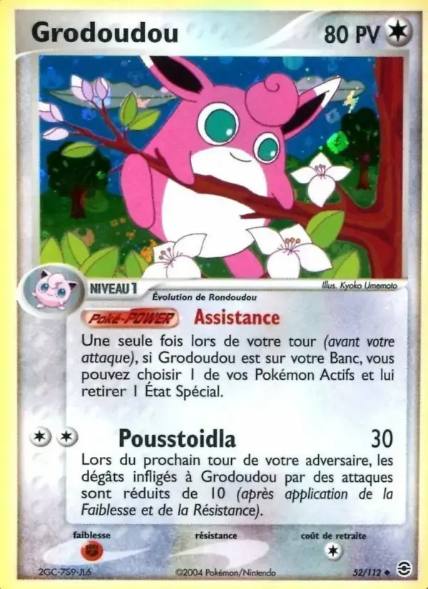 Carte Pokémon Grodoudou #52 — Rouge Feu & Vert Feuille