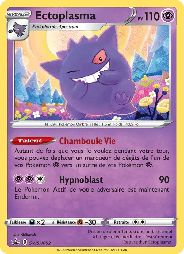 Carte Pokémon Ectoplasma #SWSH052 — Promos Épée et Bouclier
