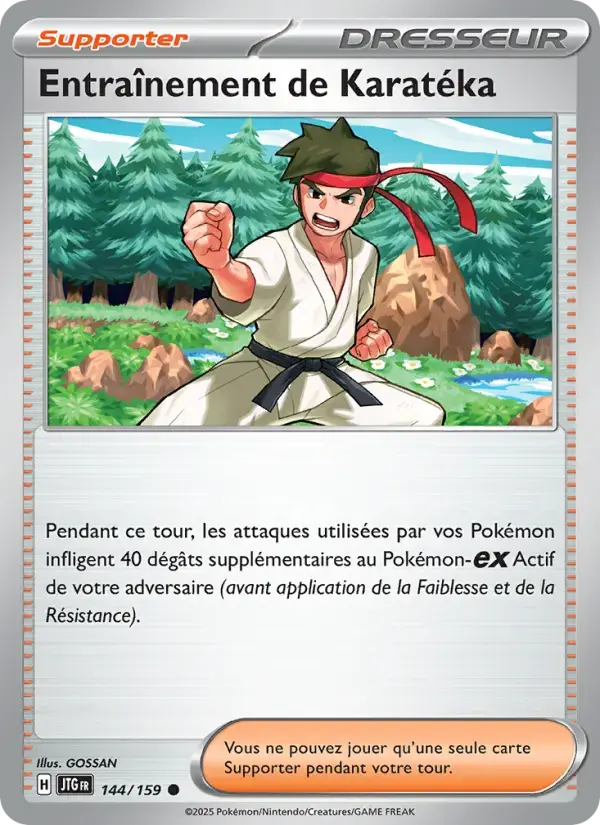 Carte Pokémon Entraînement de Karatéka #144 — Aventures Ensemble