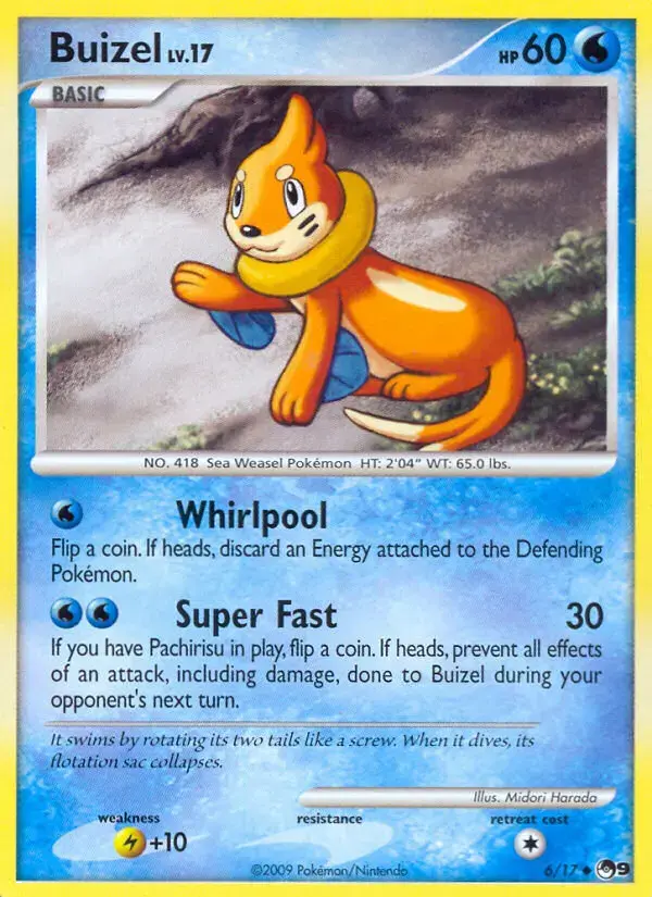 Carte Pokémon Mustébouée #6 — POP 9