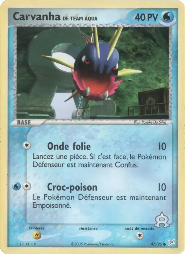 Carte Pokémon Carvanha de Team Aqua #47 — Team Magma vs Team Aqua