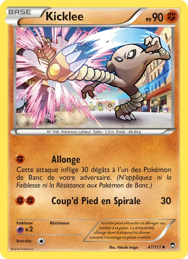 Carte Pokémon Kicklee #47 — Poings Furieux