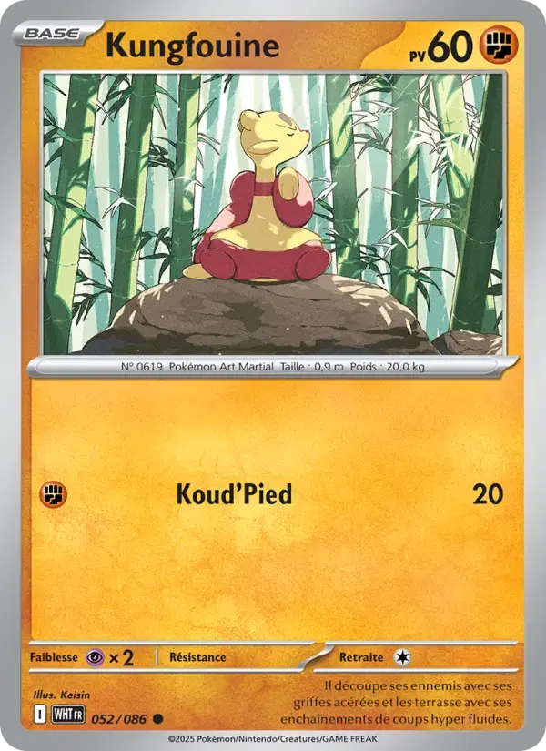Carte Pokémon Kungfouine #052 — Flamme Blanche