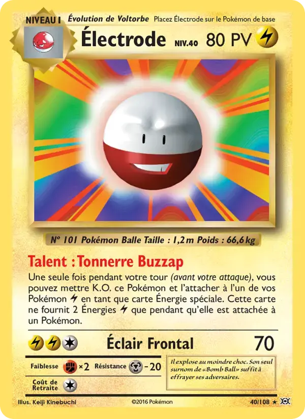 Carte Pokémon Électrode #40 — Évolutions XY